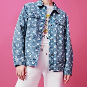Limited Edition Maje X Sailor Moon Bmoon Monogrammed Denim Jacket